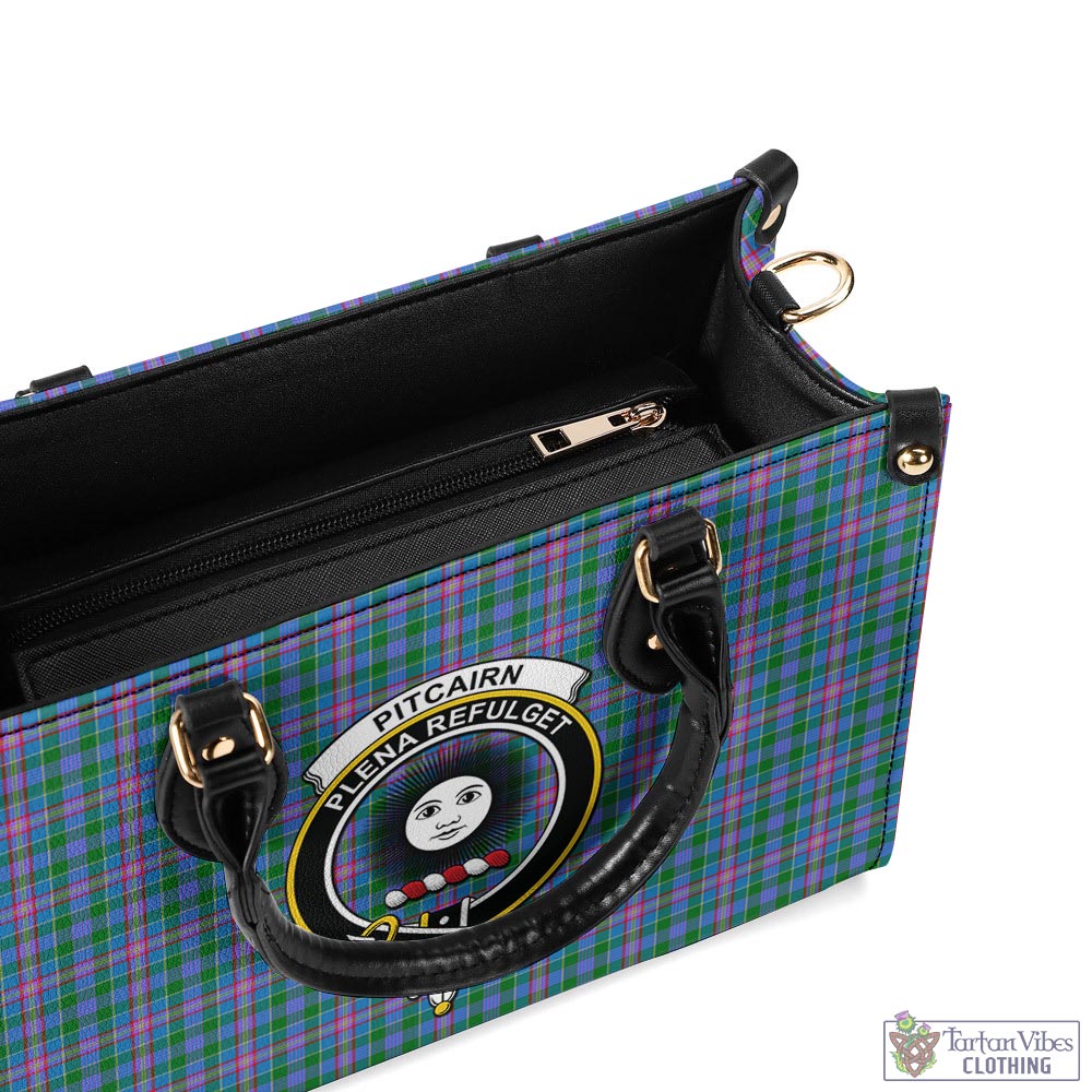 Pitcairn Tartan Luxury Leather Handbags with Family Crest - Tartan Vibes Clothing