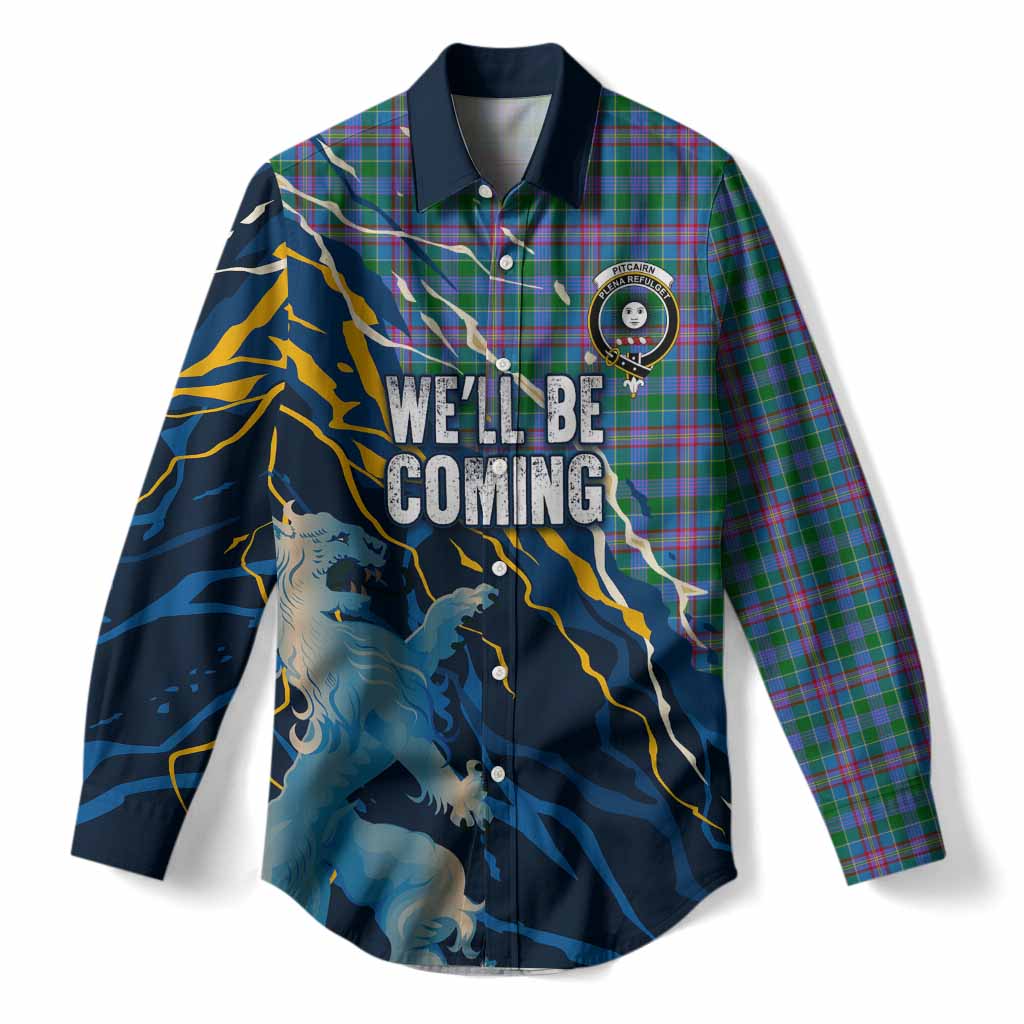 Pitcairn Scotland Tartan Women Casual Shirt WC2026 Football - We'll Be Coming