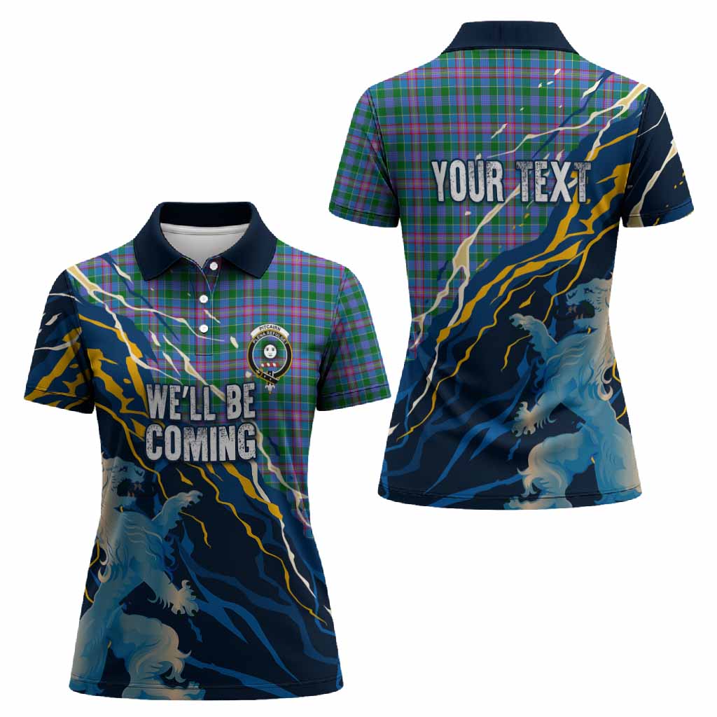 Pitcairn Scotland Tartan Women Polo Shirt WC2026 Football - We'll Be Coming