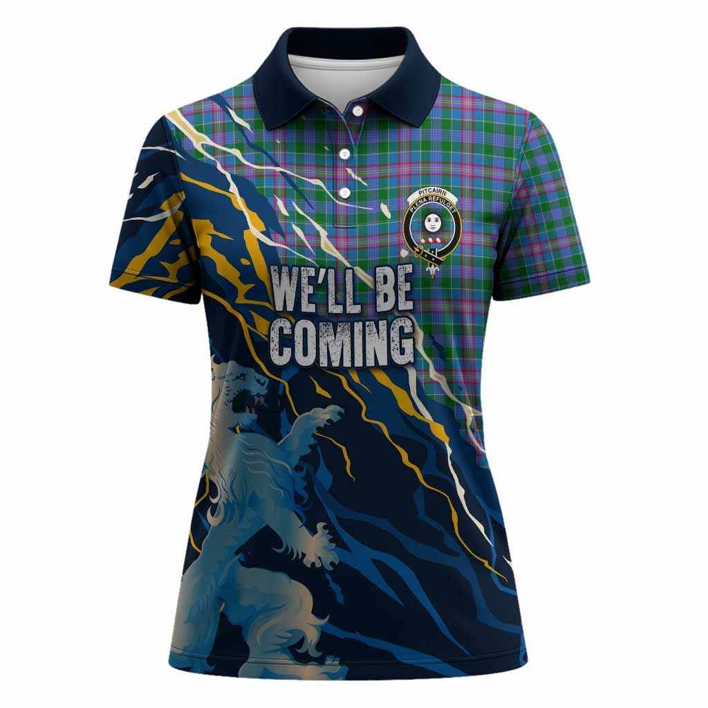 Pitcairn Scotland Tartan Women Polo Shirt WC2026 Football - We'll Be Coming