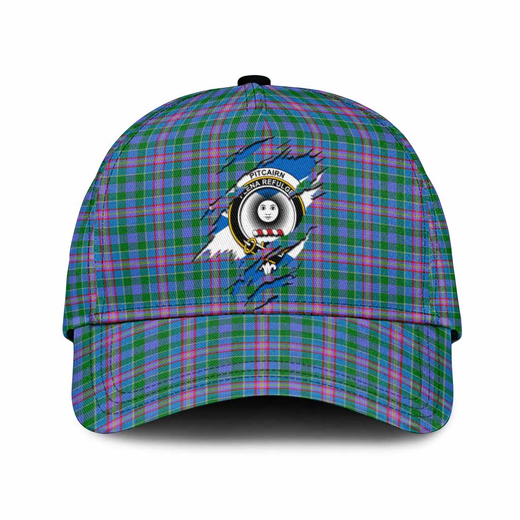 Pitcairn Tartan Classic Cap with Family Crest In Me Style