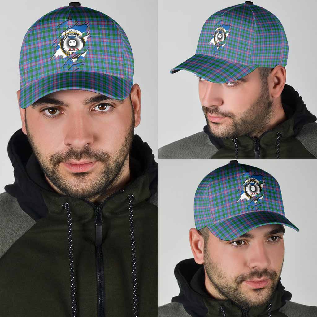 Pitcairn Tartan Classic Cap with Family Crest In Me Style