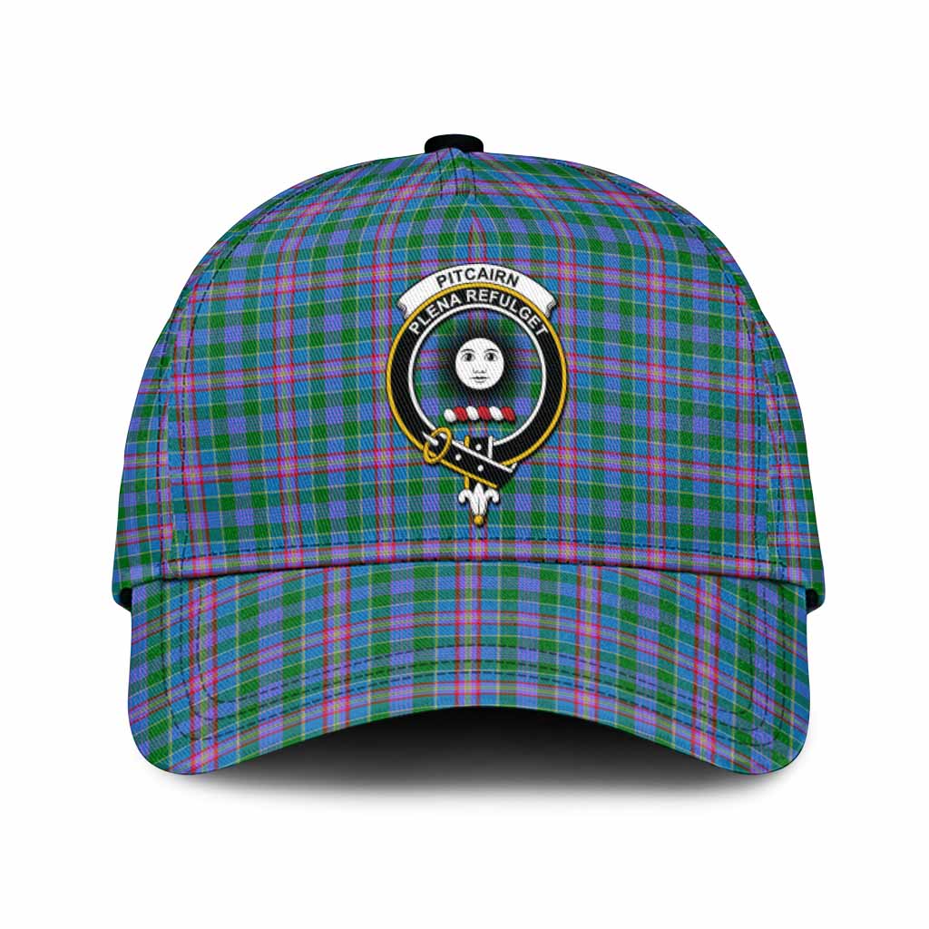 Pitcairn Tartan Classic Cap with Family Crest