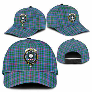 Pitcairn Tartan Classic Cap with Family Crest