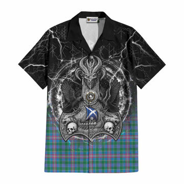 Pitcairn Tartan Crest Cotton Hawaiian Shirt Celtic Odin's Raven Legacy