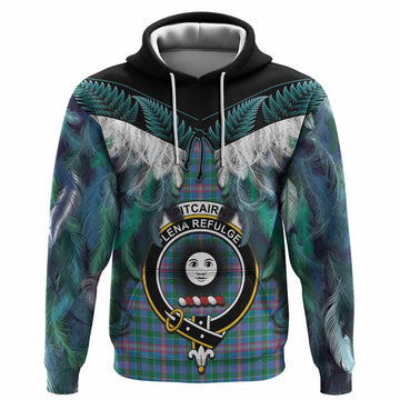 Pitcairn Tartan Crest Hoodie New Zealand Maori Korowai Cloak