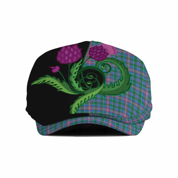 Pitcairn Tartan Flat Cap, Jeff Cap Traditional Scottish Thistle