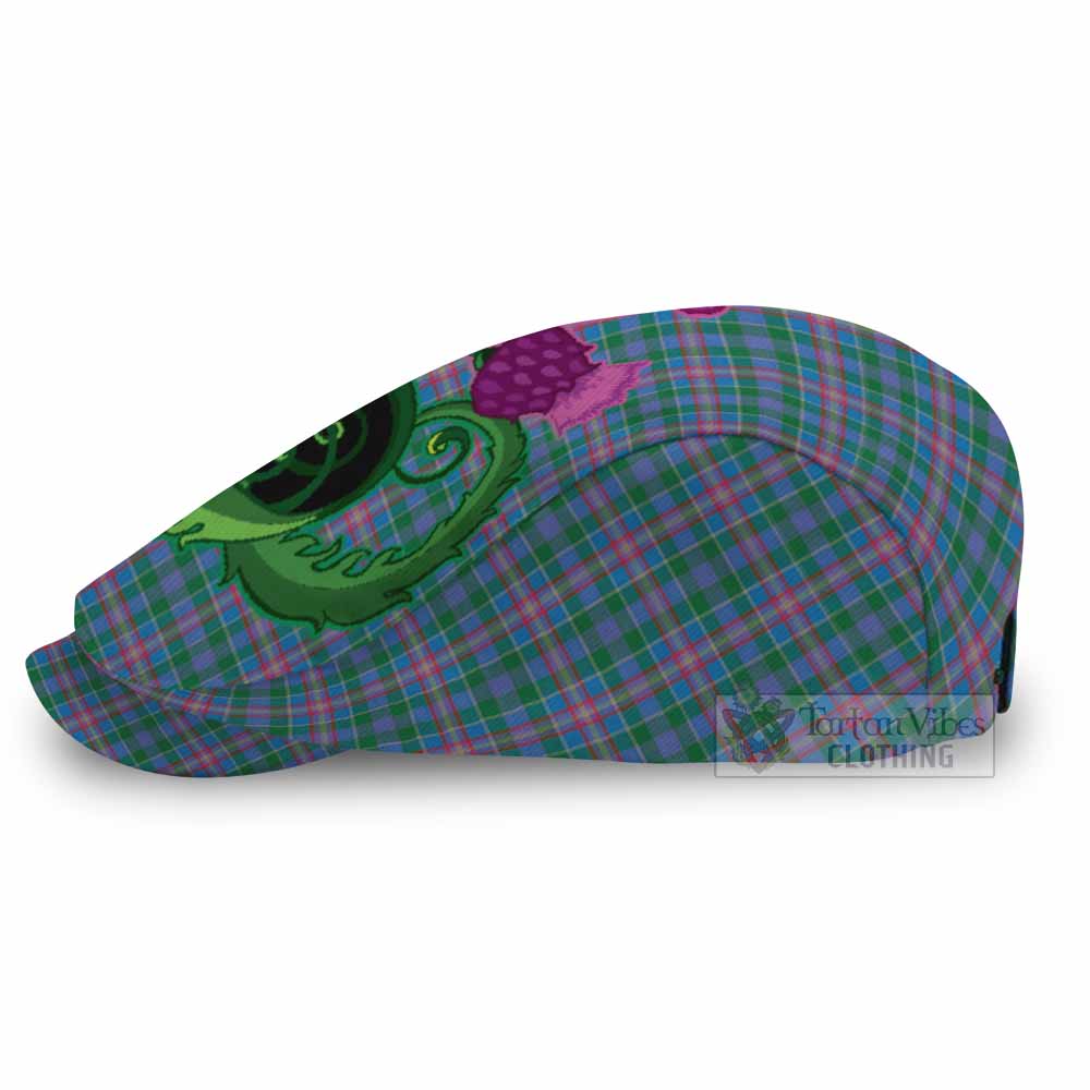 Pitcairn Tartan Flat Cap, Jeff Cap Traditional Scottish Thistle