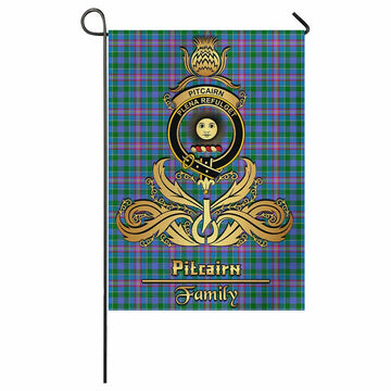 Pitcairn Tartan Garden Flag with Highland Thistle Cherish Family Crest Style - Tartan Vibes Clothing