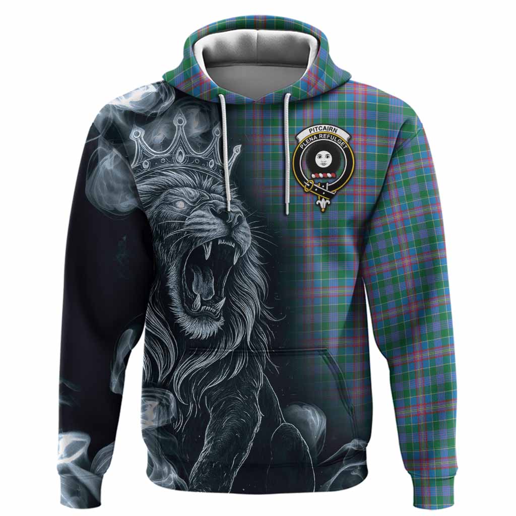 Pitcairn Tartan Hoodie Roaring Lion Heritage