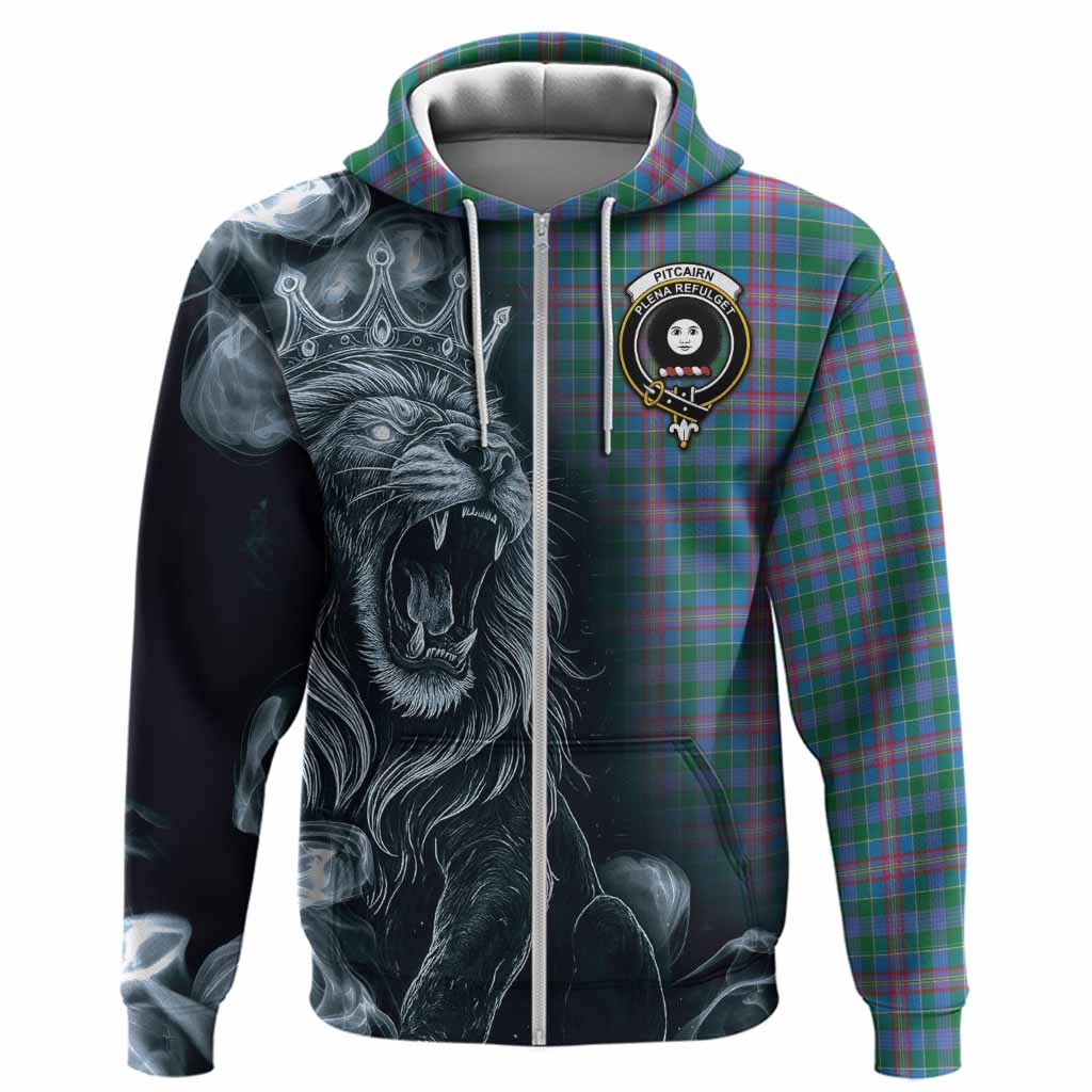 Pitcairn Tartan Hoodie Roaring Lion Heritage