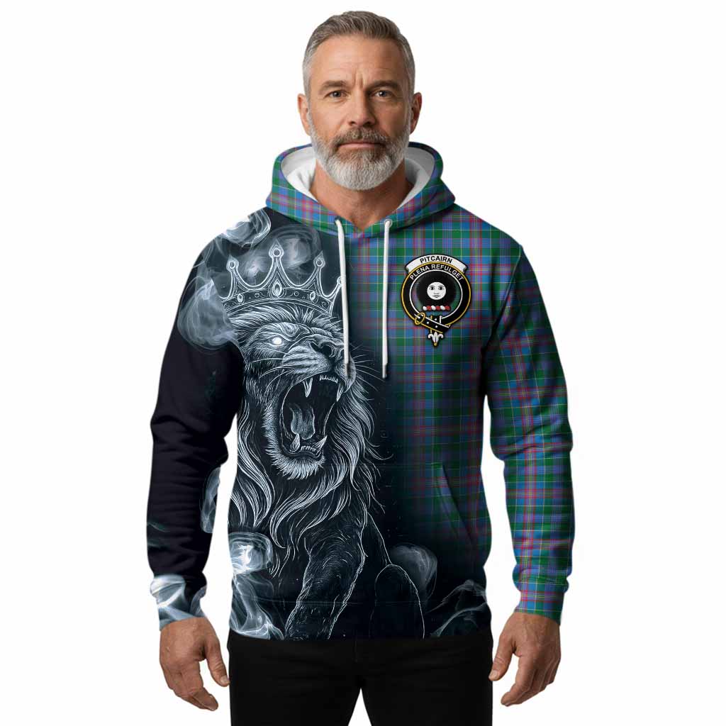 Pitcairn Tartan Hoodie Roaring Lion Heritage