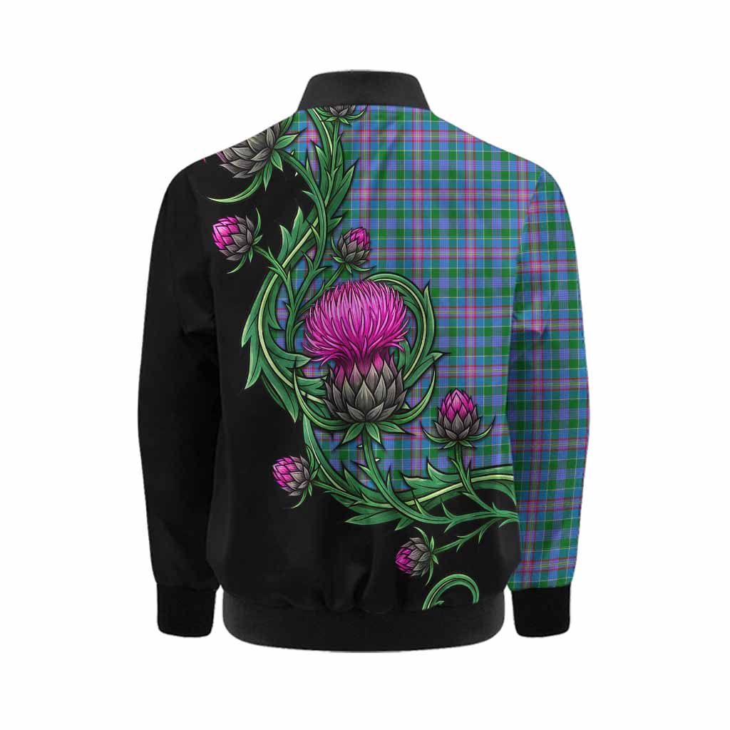 Pitcairn Tartan Kid Bomber Jacket Resilient Scottish Thistle Kid - Tartan Vibes Clothing