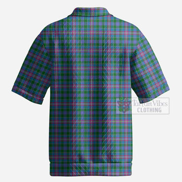 Pitcairn Tartan Men’s Polo Sweater Top with Family Crest