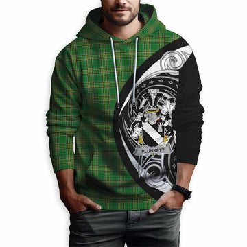 Tartan Vibes Clothing Plunkett Irish Clan Hoodie Celtic Circle Style