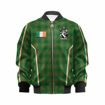 Plunkett Irish Clan Coat of Arm Tartan Kid Bomber Jacket Flag Style