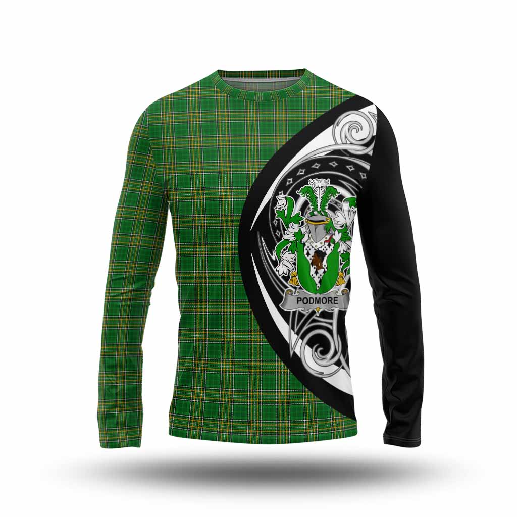 Tartan Vibes Clothing Podmore Irish Clan Long Sleeve T-Shirt Celtic Circle Style