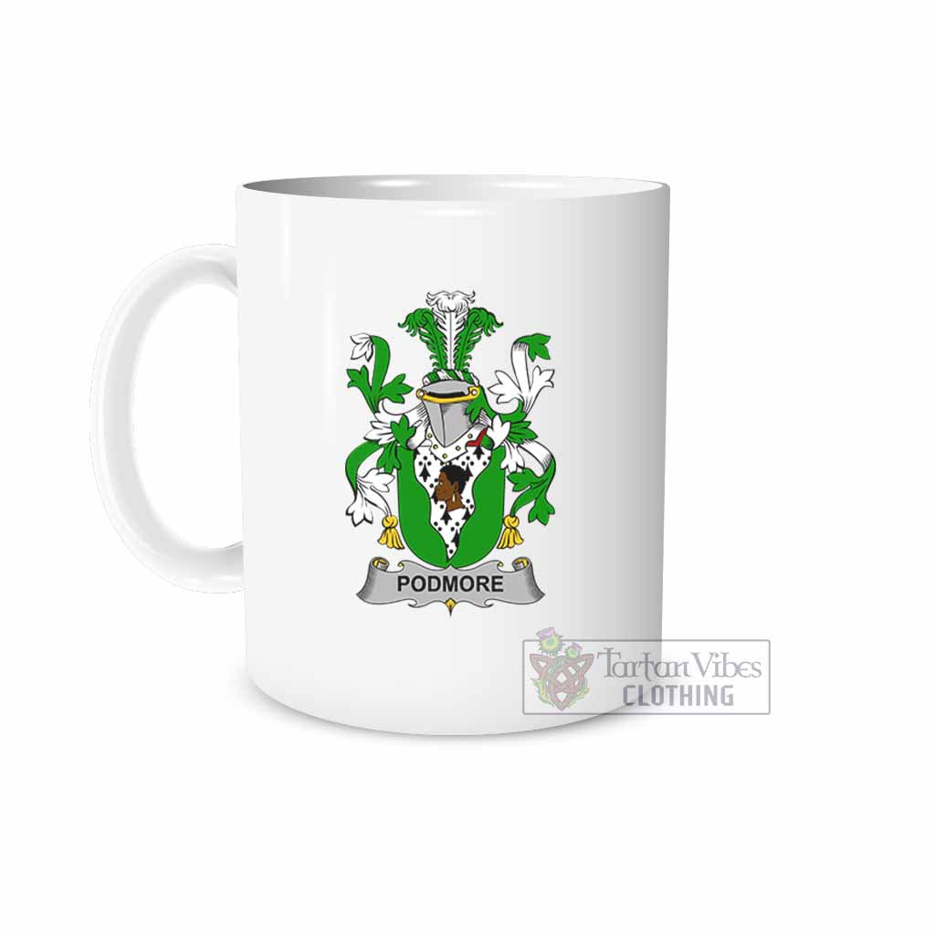 Tartan Vibes Clothing Podmore Irish Clan Coat of Arms Ceramic Mug