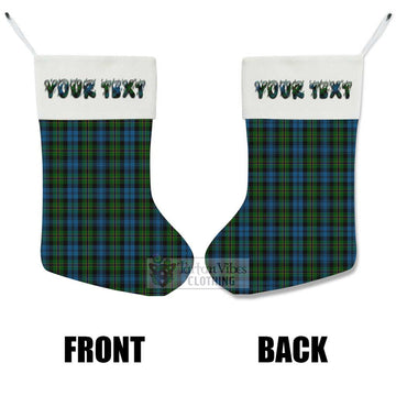 Polaris Tartan Christmas Stocking with Personalized Text - Tartan Vibes Clothing