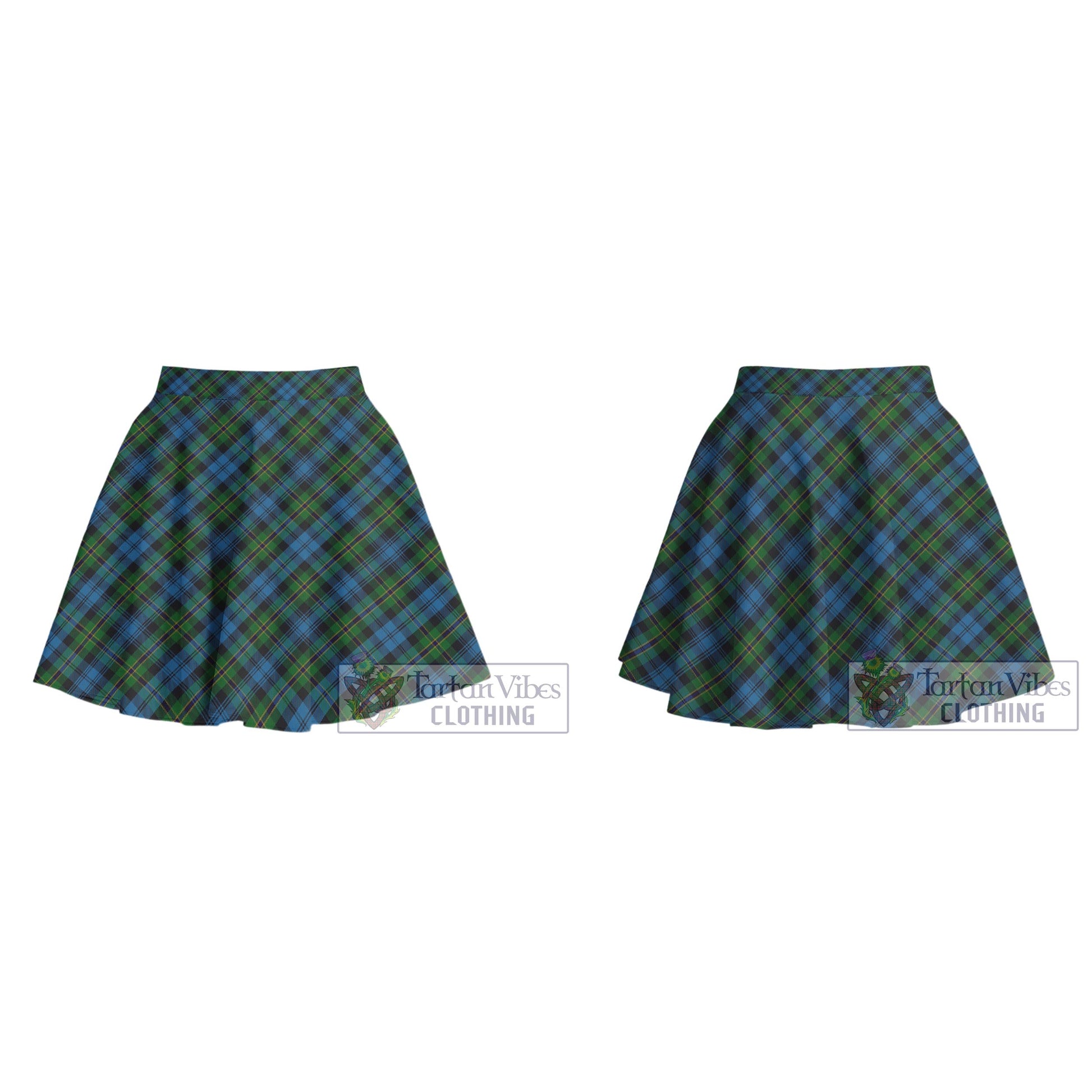Tartan Vibes Clothing Polaris Military Tartan Women's Plated Mini Skirt