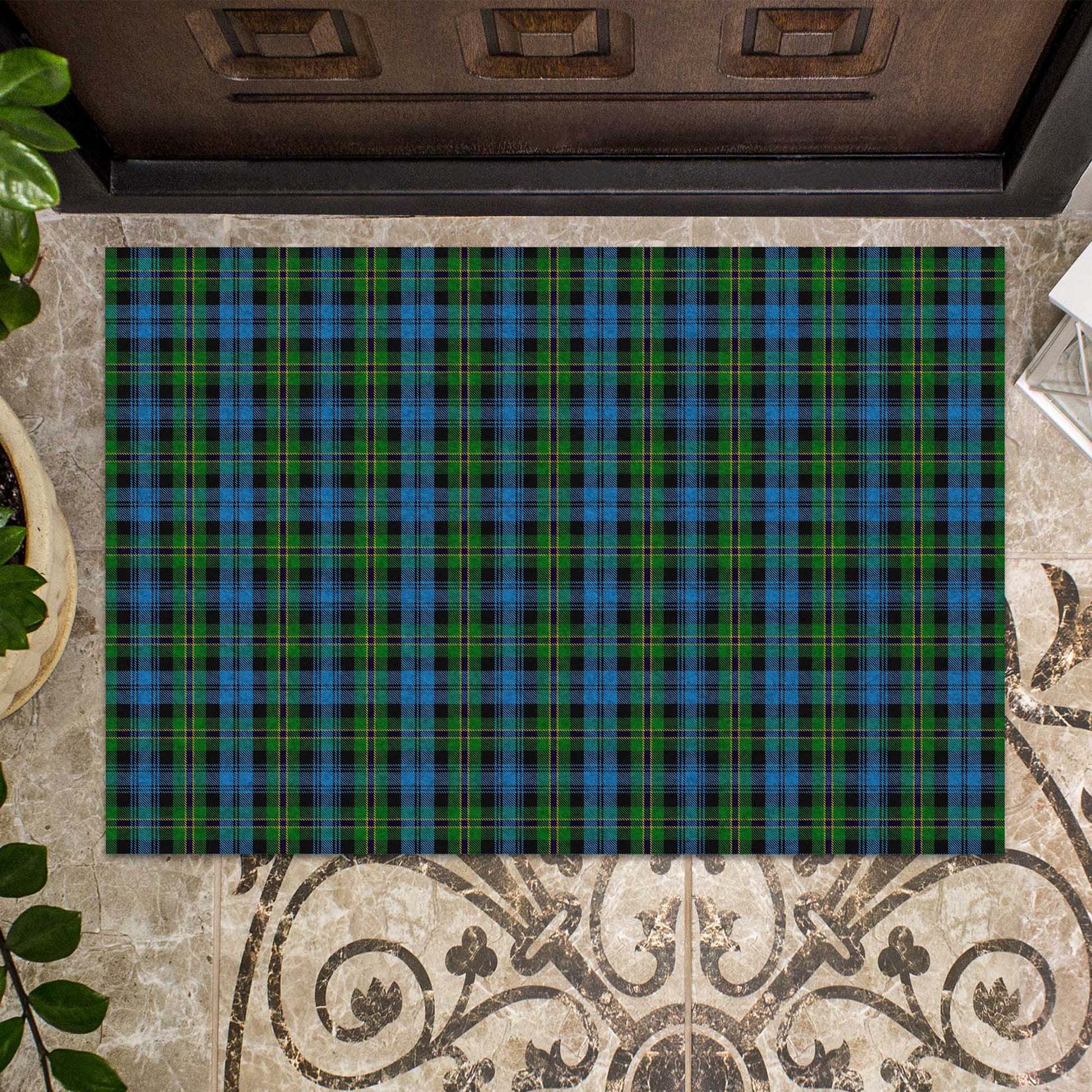 Polaris Military Tartan Door Mat - Tartanvibesclothing
