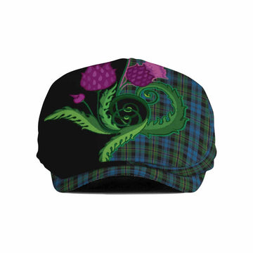 Polaris Tartan Flat Cap, Jeff Cap Traditional Scottish Thistle