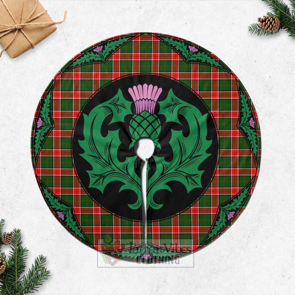 Pollock Tartan Christmas Tree Skirt Scottish Thistle Style Casual Tree Skirts - Tartan Vibes Clothing