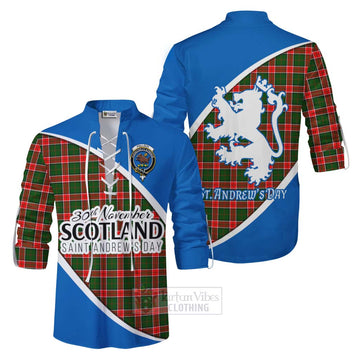 Pollock Family Crest Tartan Ghillie Kilt Shirt Celebrate Saint Andrew's Day in Style Men - Tartan Vibes Clothing