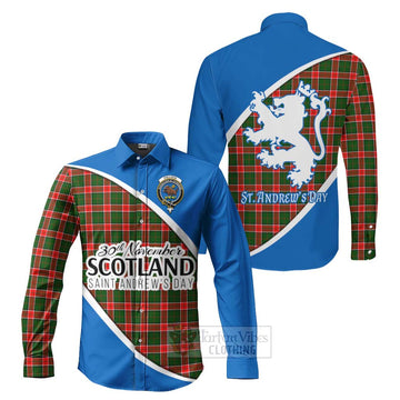 Pollock Family Crest Tartan Long Sleeve Button Shirt Celebrate Saint Andrew's Day in Style Men's Shirt S - Tartan Vibes Clothing