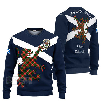 Pollock Tartan Lion Rampant Ugly Sweater Proudly Display Your Heritage with Alba Gu Brath and Clan Name Unisex - Tartan Vibes Clothing