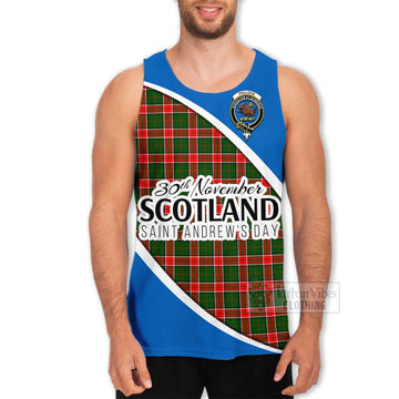 Pollock Family Crest Tartan Men's Tank Top Celebrate Saint Andrew's Day in Style Men - Tartan Vibes Clothing