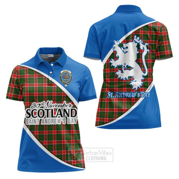 Pollock Family Crest Tartan Women's Polo Shirt Celebrate Saint Andrew's Day in Style Women - Tartan Vibes Clothing