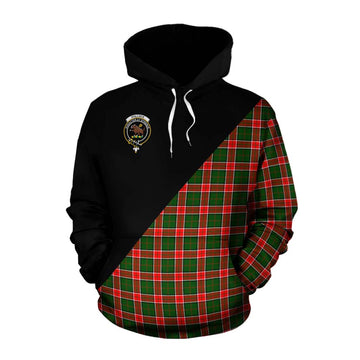 Pollock Tartan Cotton Hoodie with Family Crest and Military Logo Style Pullover Hoodie XS - Tartan Vibes Clothing