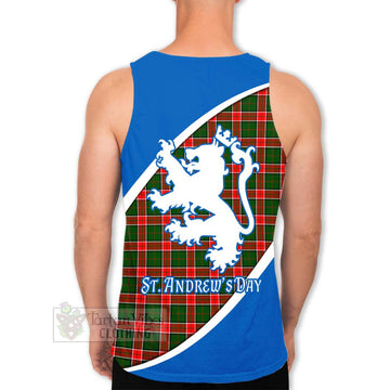 Pollock Family Crest Tartan Men's Tank Top Celebrate Saint Andrew's Day in Style - Tartan Vibes Clothing
