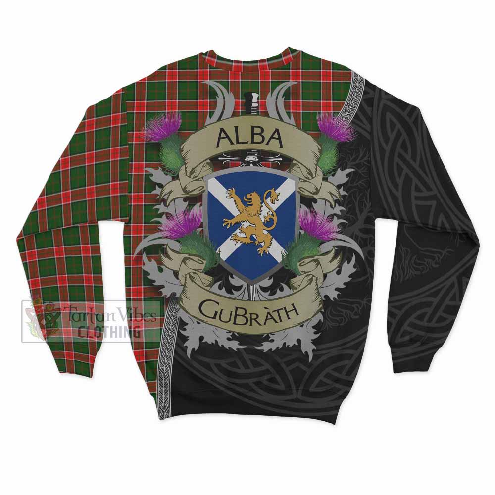 Pollock Tartan Family Crest Sweatshirt Lion Rampant Royal Thistle Shield Celtic Inspired - Tartan Vibes Clothing
