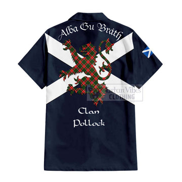 Pollock Tartan Lion Rampant Hawaiian Shirt Proudly Display Your Heritage with Alba Gu Brath and Clan Name - Tartan Vibes Clothing