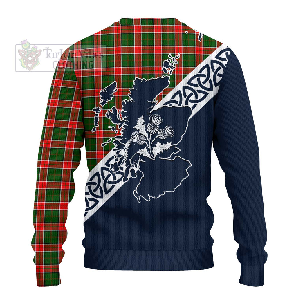Pollock Tartan Ugly Sweater Featuring Thistle and Scotland Map - Tartan Vibes Clothing