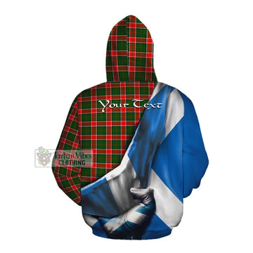 Pollock Tartan Cotton Hoodie with Family Crest Scotland Patriotic Style Pullover Hoodie - Tartan Vibes Clothing