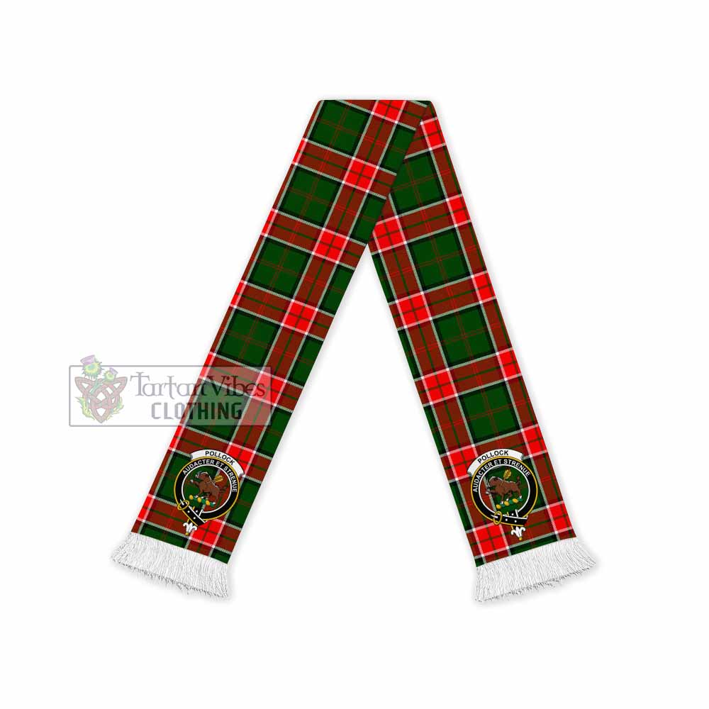 Pollock Tartan Ruffneck Scarf with Family Crest - Tartan Vibes Clothing