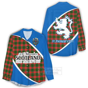 Pollock Family Crest Tartan Women's Casual Shirt Celebrate Saint Andrew's Day in Style - Tartan Vibes Clothing