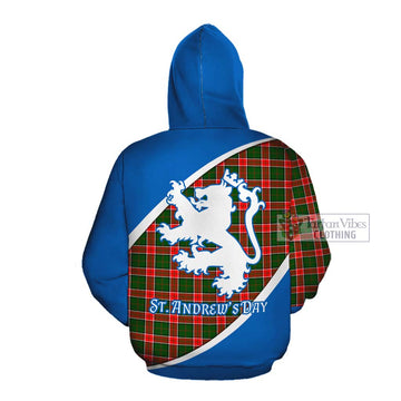 Pollock Family Crest Tartan Cotton Hoodie Celebrate Saint Andrew's Day in Style Pullover Hoodie - Tartan Vibes Clothing