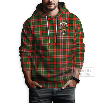 Pollock Tartan Hoodie with Family Crest Celtic Skull Style - Tartan Vibes Clothing