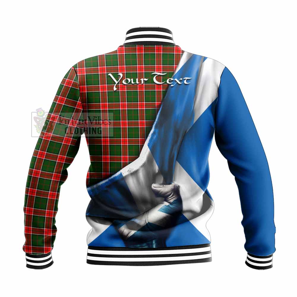 Pollock Tartan Baseball Jacket with Family Crest Scotland Patriotic Style - Tartan Vibes Clothing