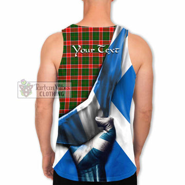 Pollock Tartan Men's Tank Top with Family Crest Scotland Patriotic Style - Tartan Vibes Clothing