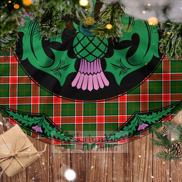 Pollock Tartan Christmas Tree Skirt Scottish Thistle Style - Tartan Vibes Clothing