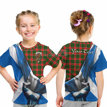 Pollock Tartan Kid T-Shirt with Family Crest Scotland Patriotic Style - Tartan Vibes Clothing