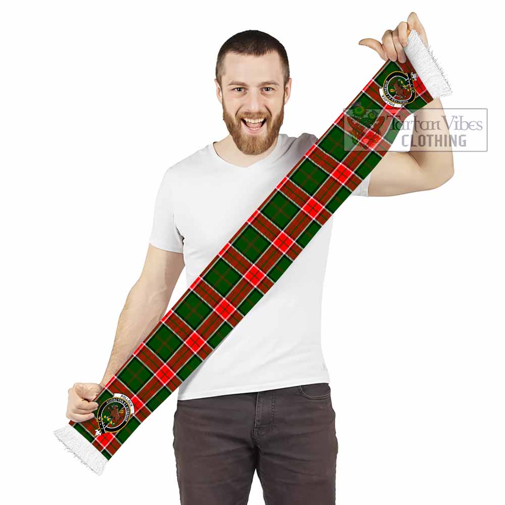 Pollock Tartan Ruffneck Scarf with Family Crest - Tartan Vibes Clothing
