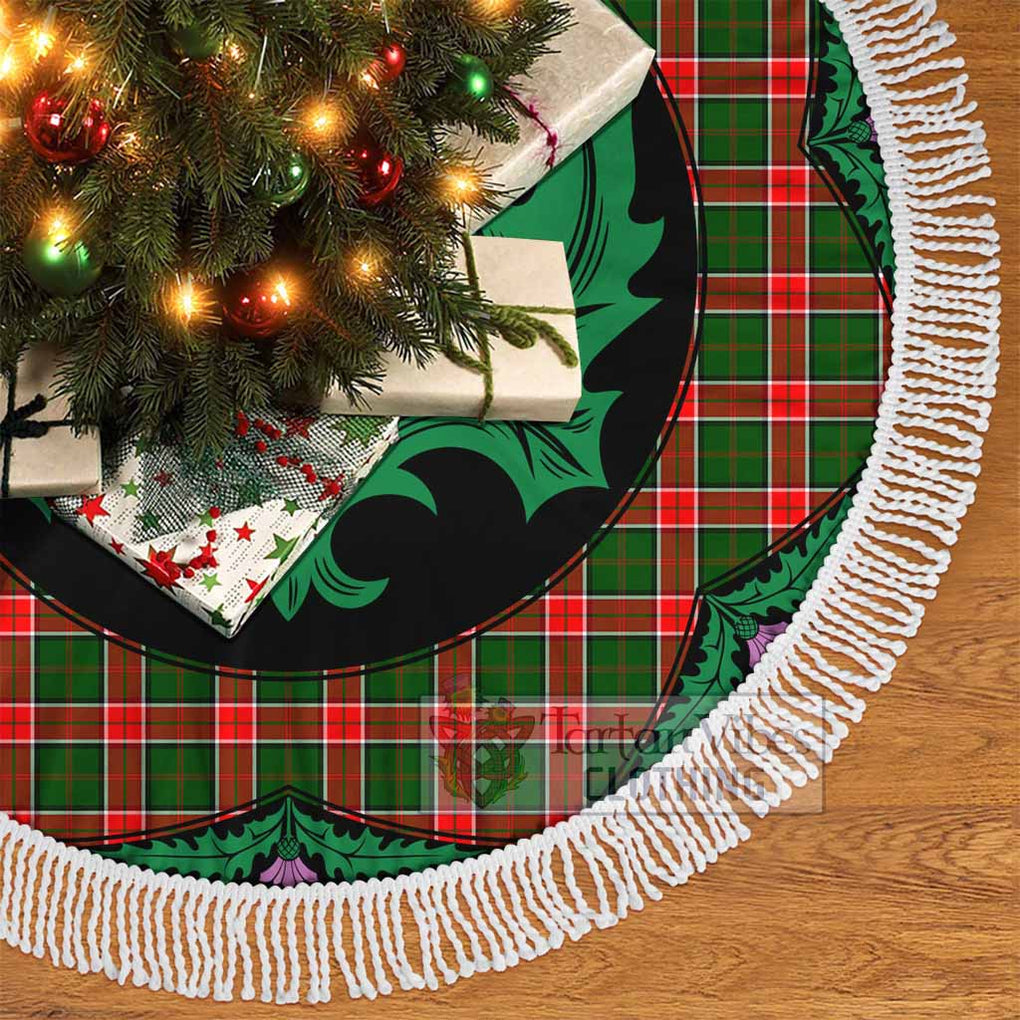 Pollock Tartan Christmas Tree Skirt Scottish Thistle Style - Tartan Vibes Clothing