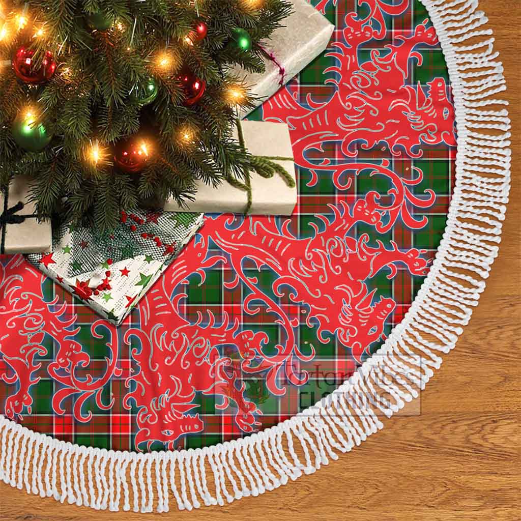 Pollock Tartan Christmas Tree Skirt Lion Rampant Style - Tartan Vibes Clothing