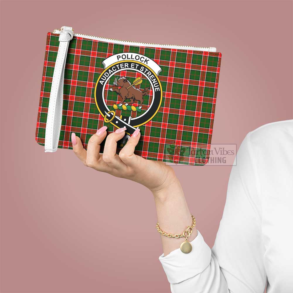 Tartan Vibes Clothing Pollock Family Crest Tartan Clutch Bag